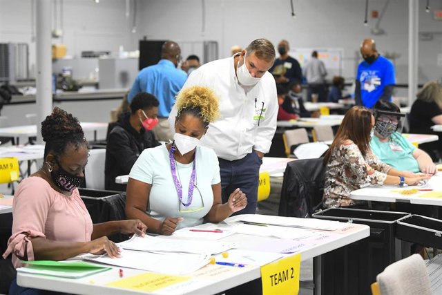 Recuento de votos en el estado de Georgia, EEUU.