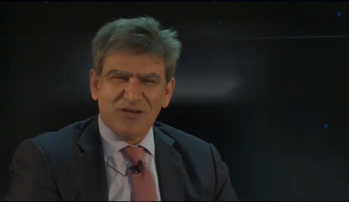 El consejero delegado de Banco Santander, José Antonio Álvarez, durante el XXVII Encuentro del Sector Financiero organizado por Deloitte, ABC y Sociedad de Tasación el 17 de noviembre de 2020.