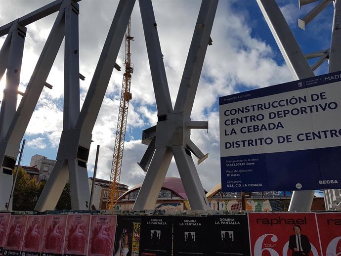 Obras del polideportivo de La Cebada