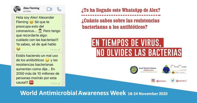 'En Tiempo De Virus, No Olvides Las Bacterias', Nueva Campaña Sobre Uso De Antibióticos De Los Estudiantes De La CEU UCH