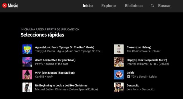 Selecciones rápidas