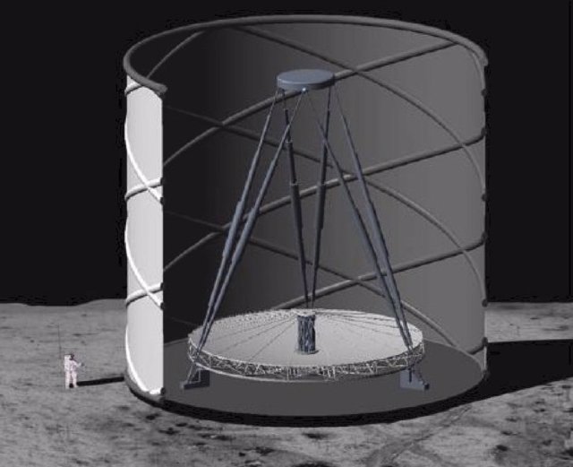 Representación del telescopio lunar Ultimately Large Telescope