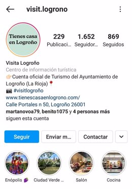 Logroño tiene página específica en Instagram