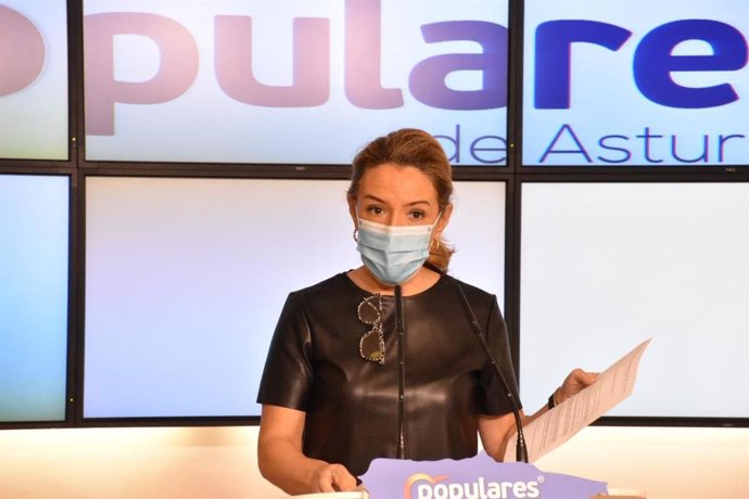 Teresa Mallada en rueda de prensa.