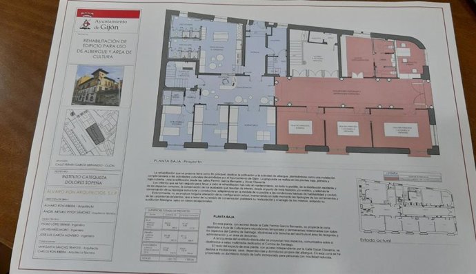 Plano de la planta baja de la 'Casa Paquet'
