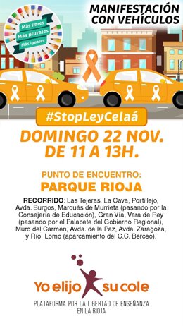 Manifestación este domingo en Logroño contra la Ley Celaá