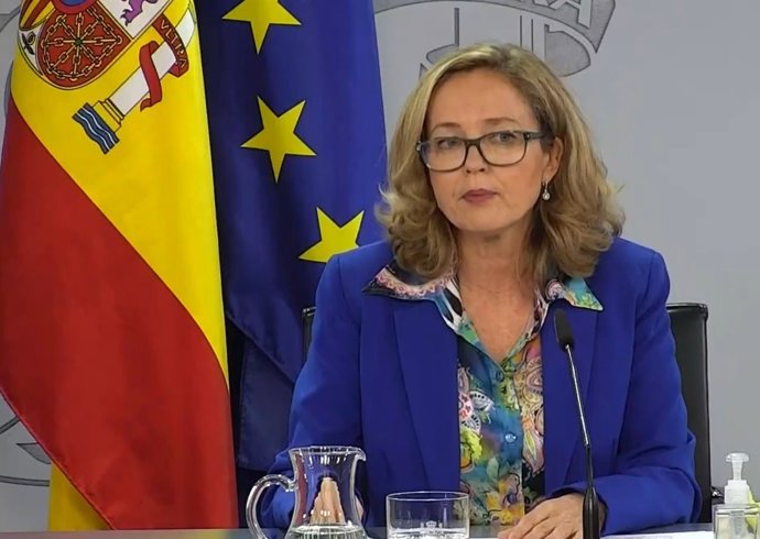 La vicepresidenta tercera del Gobierno y ministra de Asuntos Económicos, Nadia Calviño, tras la reunión del Consejo de Ministros del 17 de novimbre de 2020.