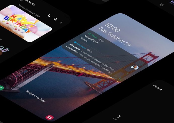 La capa de personalización One UI 2 en un móvil de Samsung.