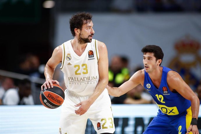 Sergio Llull en un Real Madrid - Maccabi Tel Aviv