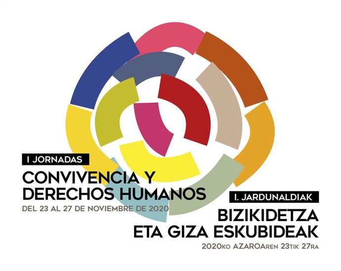Cartel de la I Jornada de Convivencia y Derechos Humanos organizada por el Gobierno foral