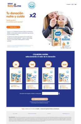 Nestlé lanza una campaña junto a la Fesbal para proporcionar alimentos infantiles
