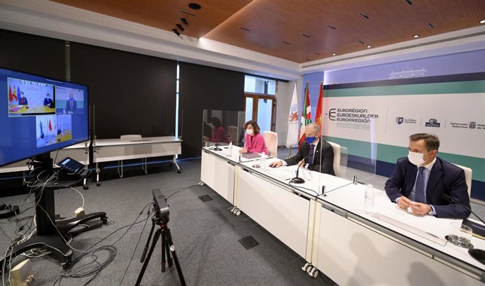 Reunión telemática de los máximos representantes de  la Eurorregión, presidida por el Lehendakari, Iñigo Urkullu