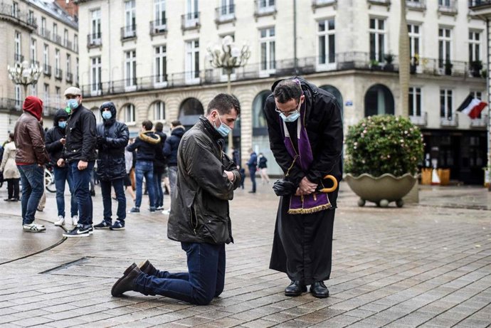 Nantes, Francia, durante la pandemia de coronavirus.