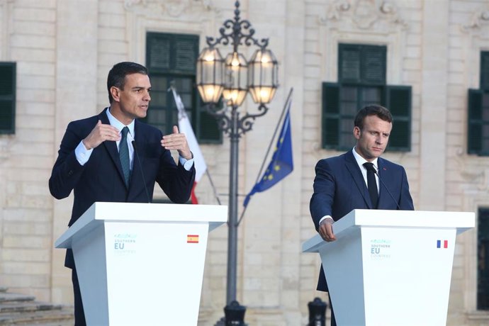 Pedro Sánchez y Emmanuelle Macron en una imagen de archivo
