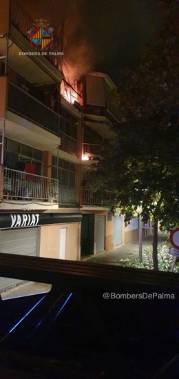 Incendio en una vivienda de la calle San Marino.