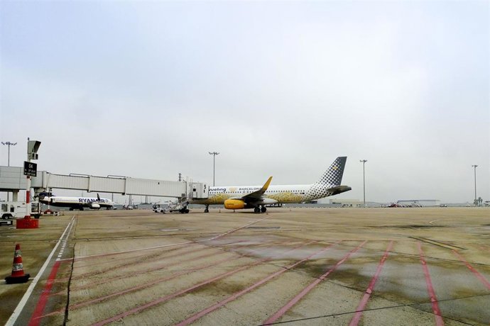 Una pasarela de embarque en el aeropuerto de Sevilla