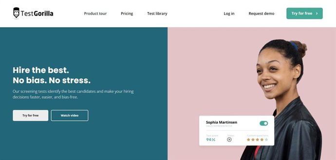 Captura de pantalla de la página de inicio