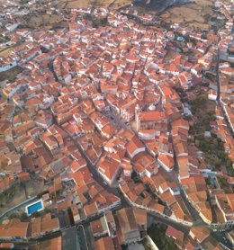 Vista aérea de una localidad rural