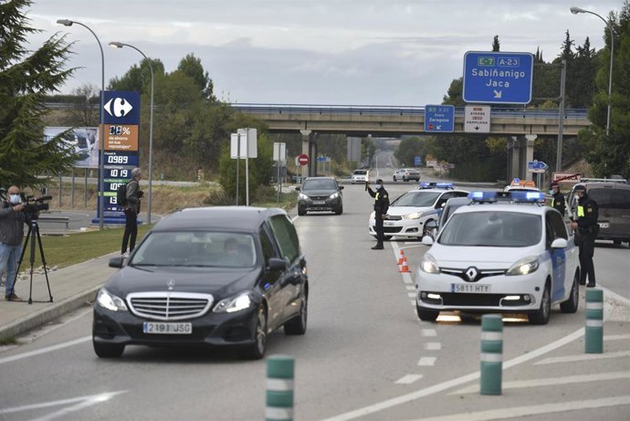 Controles de entradas y salidas en la ciudad de Huesca