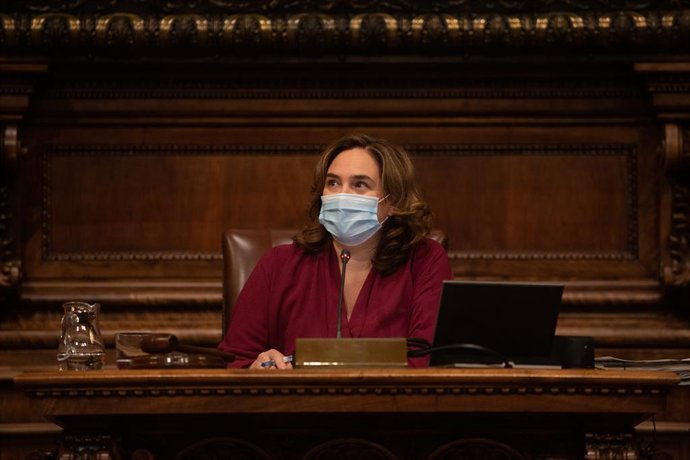 L'alcaldessa de Barcelona, Ada Colau, a l'Ajuntament. Barcelona, Catalunya (Espanya), 30 d'octubre del 2020. 