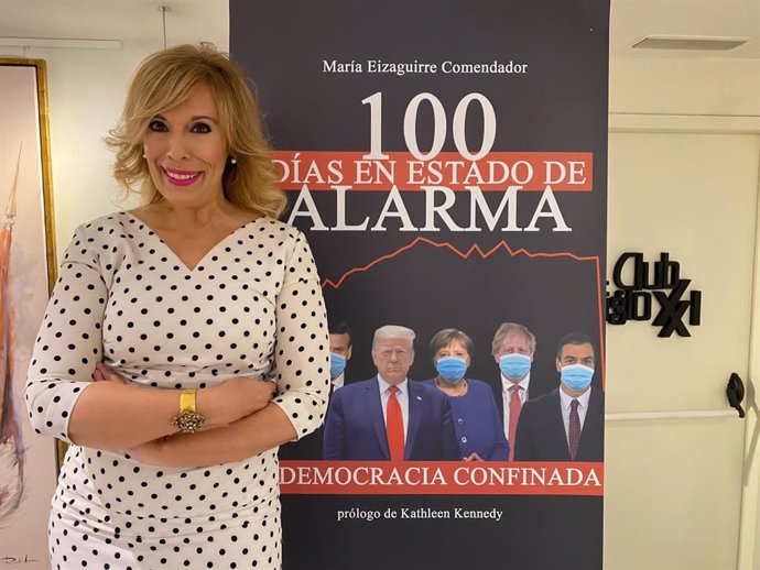 María Eizaguirre en la presentación de su último libro