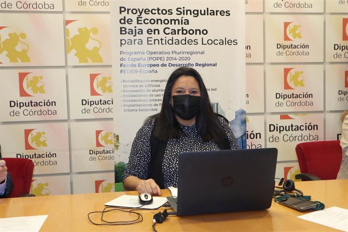 La vicepresidenta primera de la Diputación de Córdoba, Dolores Amo, participa en el webinar Trámites electrónicos con las Administraciones públicas. Contratación Pública; Sector instalaciones energéticas: Oportunidades de negocio