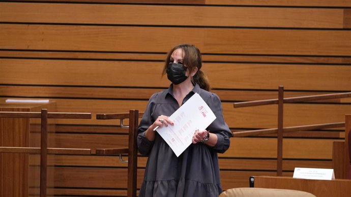 Patricia Gómez en las Cortes de Castilla y León