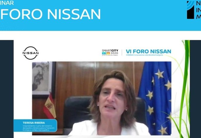 Teresa Ribera durante su intervención en el VI Foro Nissan.