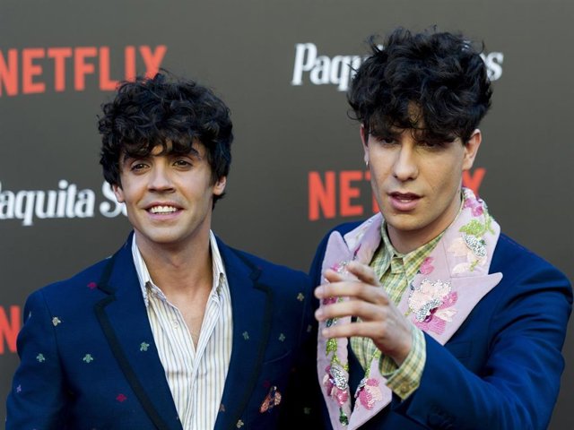Javier Ambrossi and Javier Calvo attend World Premiere of Netflix's Paquita Salas Season 2 on June 28, 2018 in Madrid, Spain.
