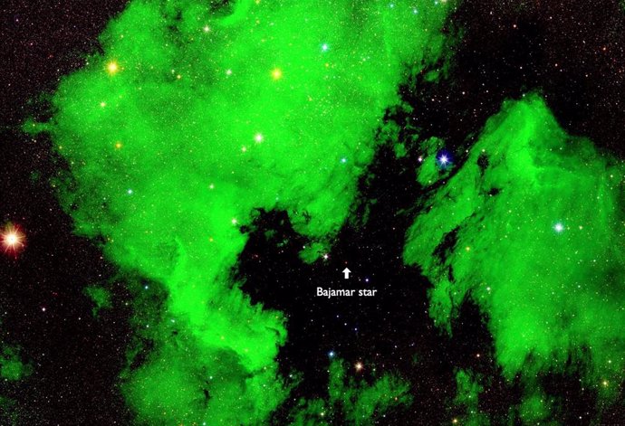 Imagen de las nebulosas de Norteamérica y del Pelícano obtenida con el telescopio JAST/T80 del observatorio de Javalambre en Teruel dentro del proyecto GALANTE, liderado desde el CAB, el IAA y el CEFCA.
