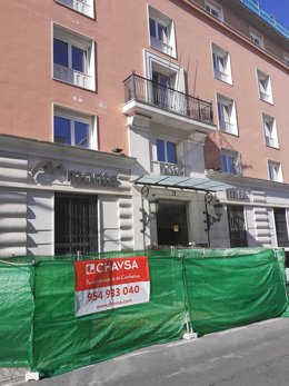 Obras en el hotel Monte Triana
