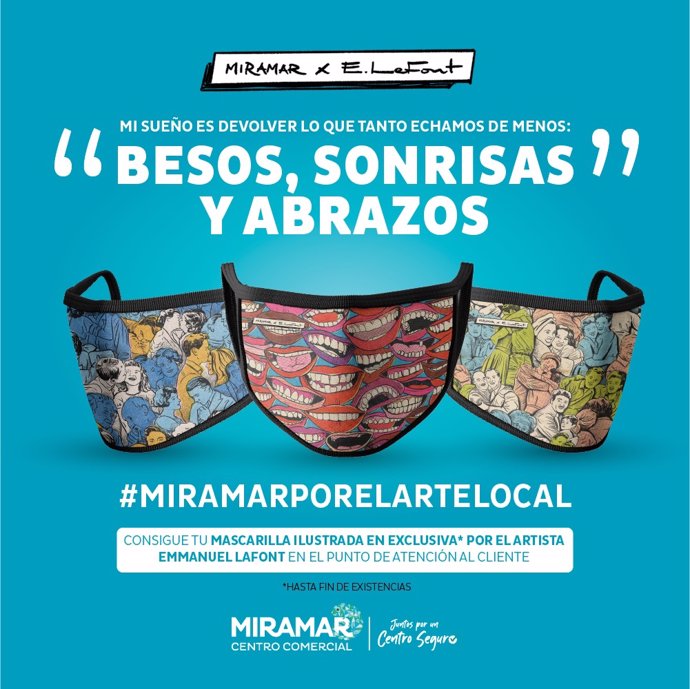 Las mascarillas estarán disponibles de forma gratuita hasta este sábado en el Punto de Información del centro comercial Miramar.