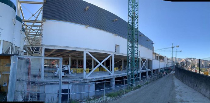 Avance de las obras de la fachada de Vialia Vigo