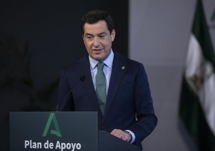 El presidente de la Junta de Andalucía, Juanma Moreno