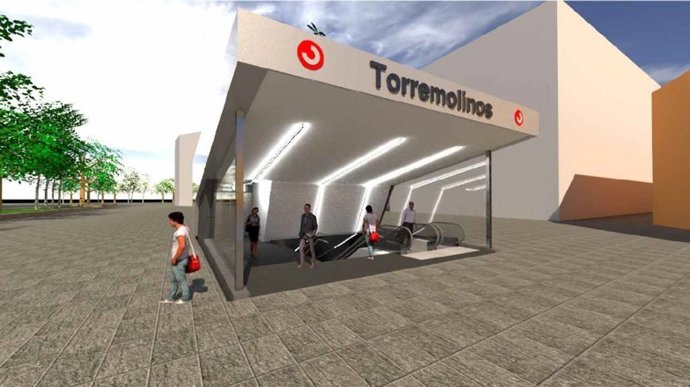 Recreación de la remodelación estación de Cercanías La Nogalera Torremolinos
