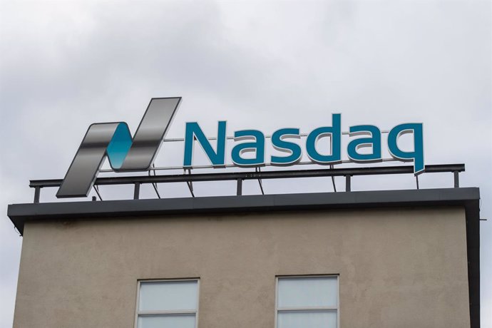 09 March 2020, Sweden, Stockholm: A general view of the Nasdaq Nordic logo on top of the headquarters of the subsidiaries of Nasdaq, Inc. in Stockholm. Photo: Maxim Thore/Bildbyran via ZUMA Press/dpa