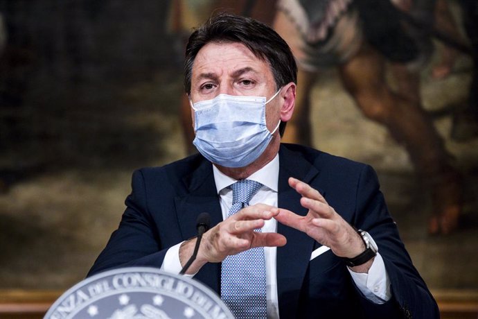 04 November 2020, Italy, Rome: Italian Prime Minister Giuseppe Conte speaks during a press conference announcing new restrictions to curb the spread of coronavirus. Photo: Angelo Carconi/LaPresse via ZUMA Press/dpa