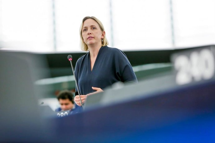 La eurodiputada socialista sueca Jytte Guteland, ha participado este jueves en un encuentro con periodistas organizado por la Oficina del Parlamento Europeo en Barcelona para hablar de la Ley Europea del Clima.