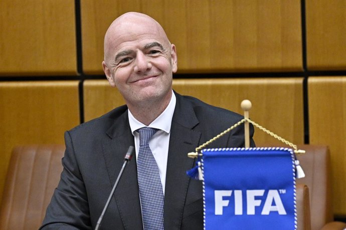 14 September 2020, Austria, Vienna: FIFA President Gianni Infantino attends the signing ceremony for cooperation between the United Nations Office on Drugs and Crime (UNODC) and the International Federation of Association Football (FIFA) against corrupt