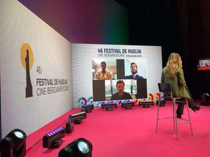 Rueda de prensa de la presentación de la película 'Corral', una de las óperas primas que compiten por el Colón de Oro en la 46 edición del Festival de Cine Iberoamericano de Huelva.