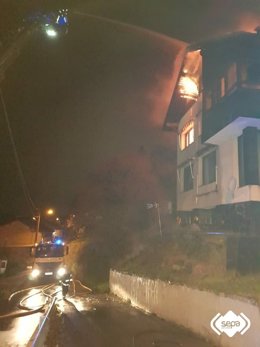 Incendio en Carreño
