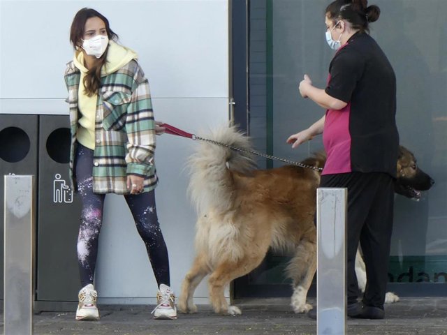Gloria Camila llevó a su perro al veterinario
