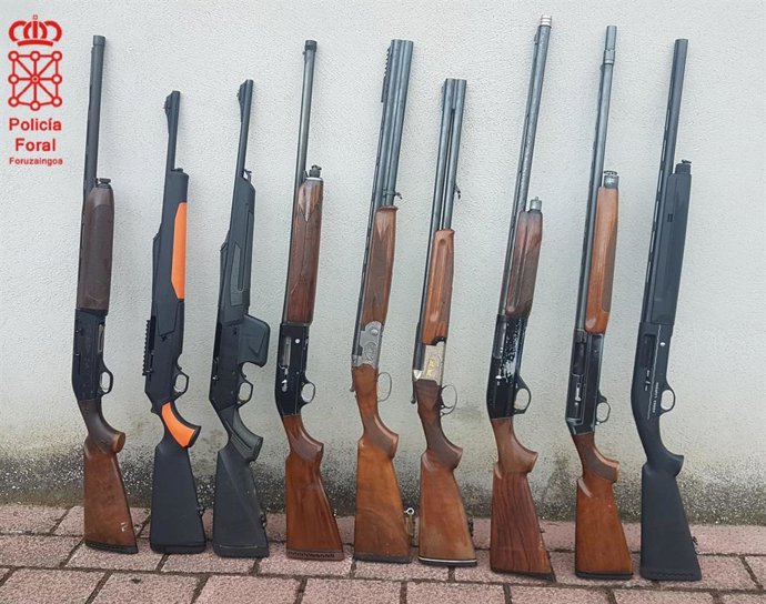 Las armas incautadas.