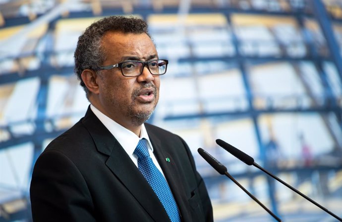 FILED - 08 May 2019, Berlin: Tedros Adhanom Ghebreyesus, Director General of the World Health Organization (WHO), speaks at the congress of the CDU/CSU parliamentary group in the German Bundestag. Countries that fly their citizens out of China because o
