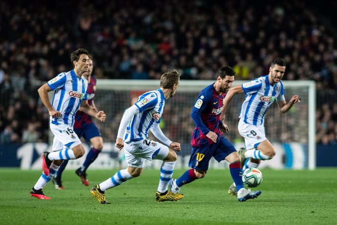 7th March 2020; Camp Nou, Barcelona, Catalonia, Spain; La Liga Football, Barcelona versus Real Sociedad; Lionel Messi of FC Barcelona during La Liga match between Real Sociedad and FCBarcelona at Camp Nou