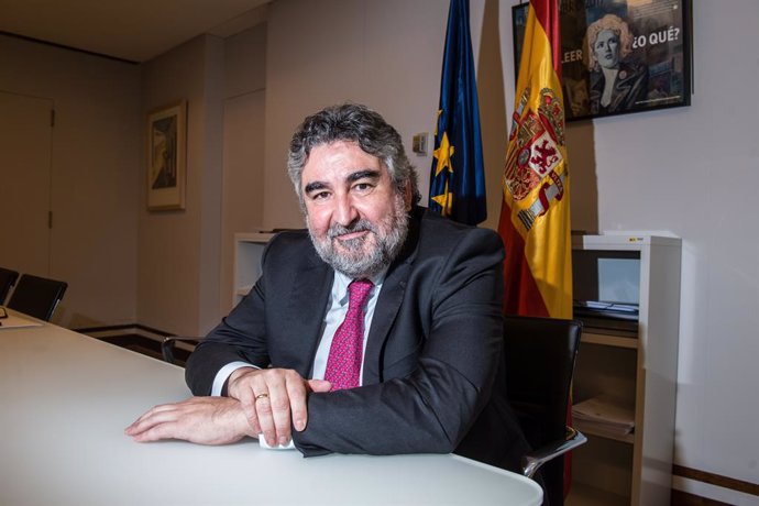 El ministre de Cultura i Esport, José Manuel Rodríguez Uribes, després d'una entrevista d'Europa Press. Madrid (Espanya), 4 d'agost del 2020.