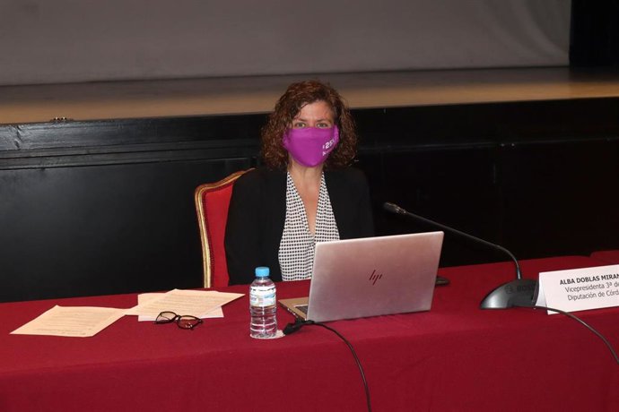 La delegada de Igualdad en la Diputación de Córdoba, Alba Doblas, en la  la jornada La Ley de Libertad Sexual en el Marco de la Lucha contra la Violencia de Género