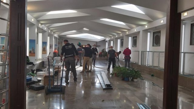 Capilla del Hospital Ruiz de Alda adaptándose como espacio para UCI de enfermos covid