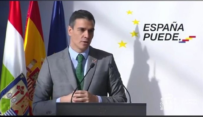El presidente del Gobierno, Pedro Sánchez, participa en La Rioja en un acto para presentar el Plan de Recuperación, Transformación y Resiliencia