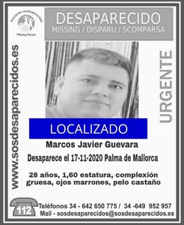 Localizan al joven de 28 años desaparecido desde el martes pasado en Palma.
